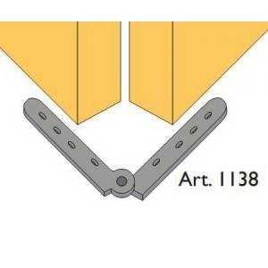 Beltéri ajtóvasalat harmonika ajtóhoz rugós összecsukható pánt 40kg/szárny Art.1138 DT316 Terno bútoripari kellék magas minőségben (1db)
