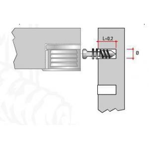Csap excentr polc.TI02 - Euro 6x7, 5mm