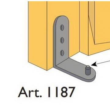 Beltéri ajtóvasalat harmonika ajtóhoz alsó horgony pánt Art.1187 DT313 Terno bútoripari kellék magas minőségben (1db)